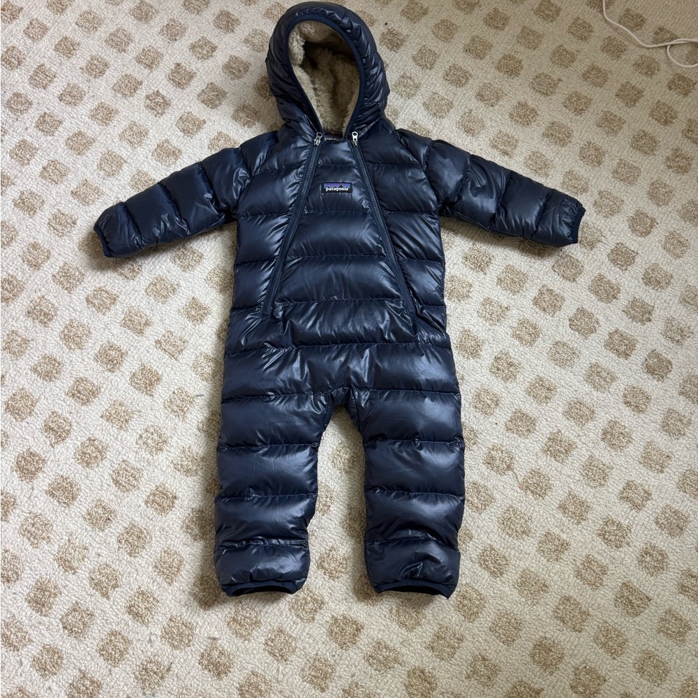 Patagonia Infant Snowsuit in Navy and Cream